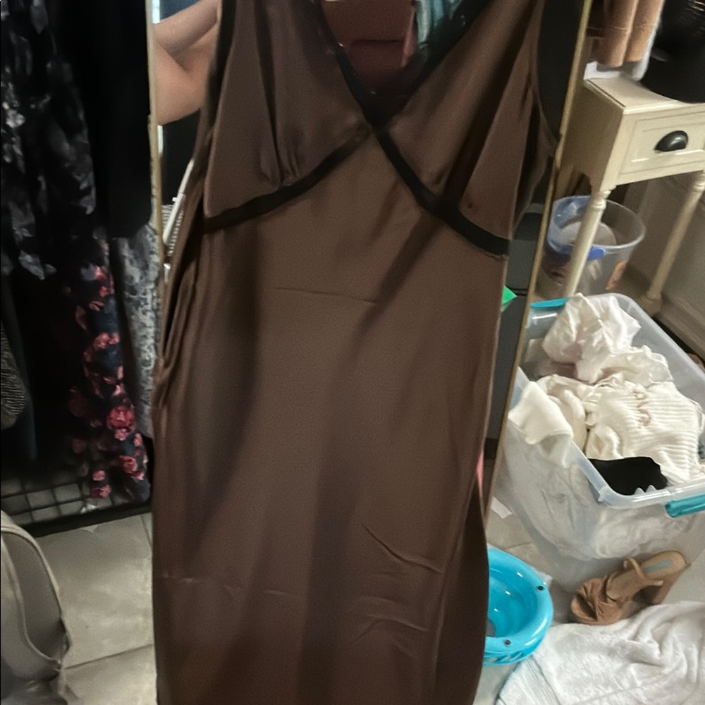 House of Harlow 1960 Brown Dress